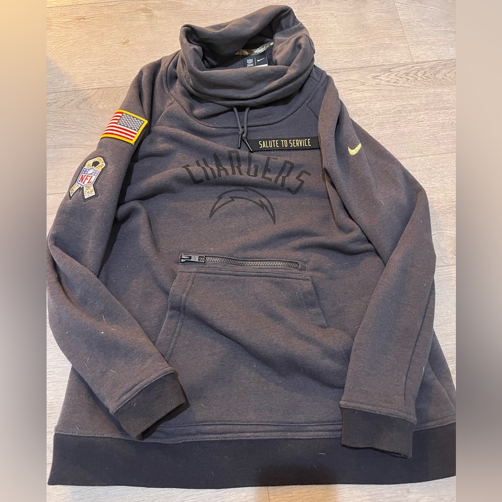 Chargers NFL cowl neck hoodie size Small